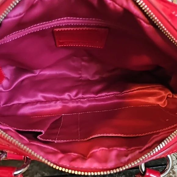 Coach 2011 Red Patent Leather Quilted Satchel - Picture 8 of 13
